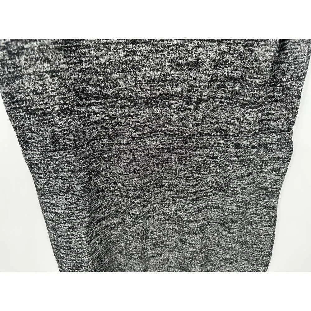 Philosophy Black Heathered Midi Dress Sleeveless Drawstring Waist Casual Small S